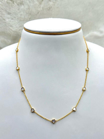 Queen Of Hearts Chain - White