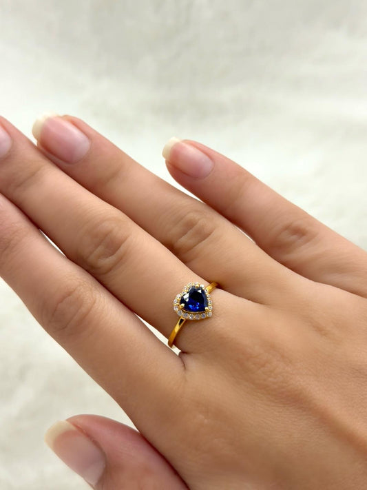 Queen Of Heart Ring- Blue