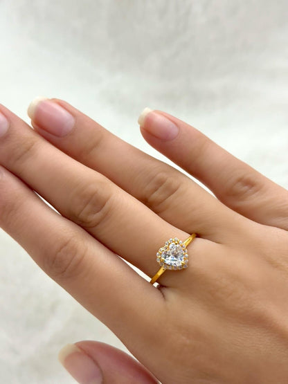 Queen Of Heart Ring- White