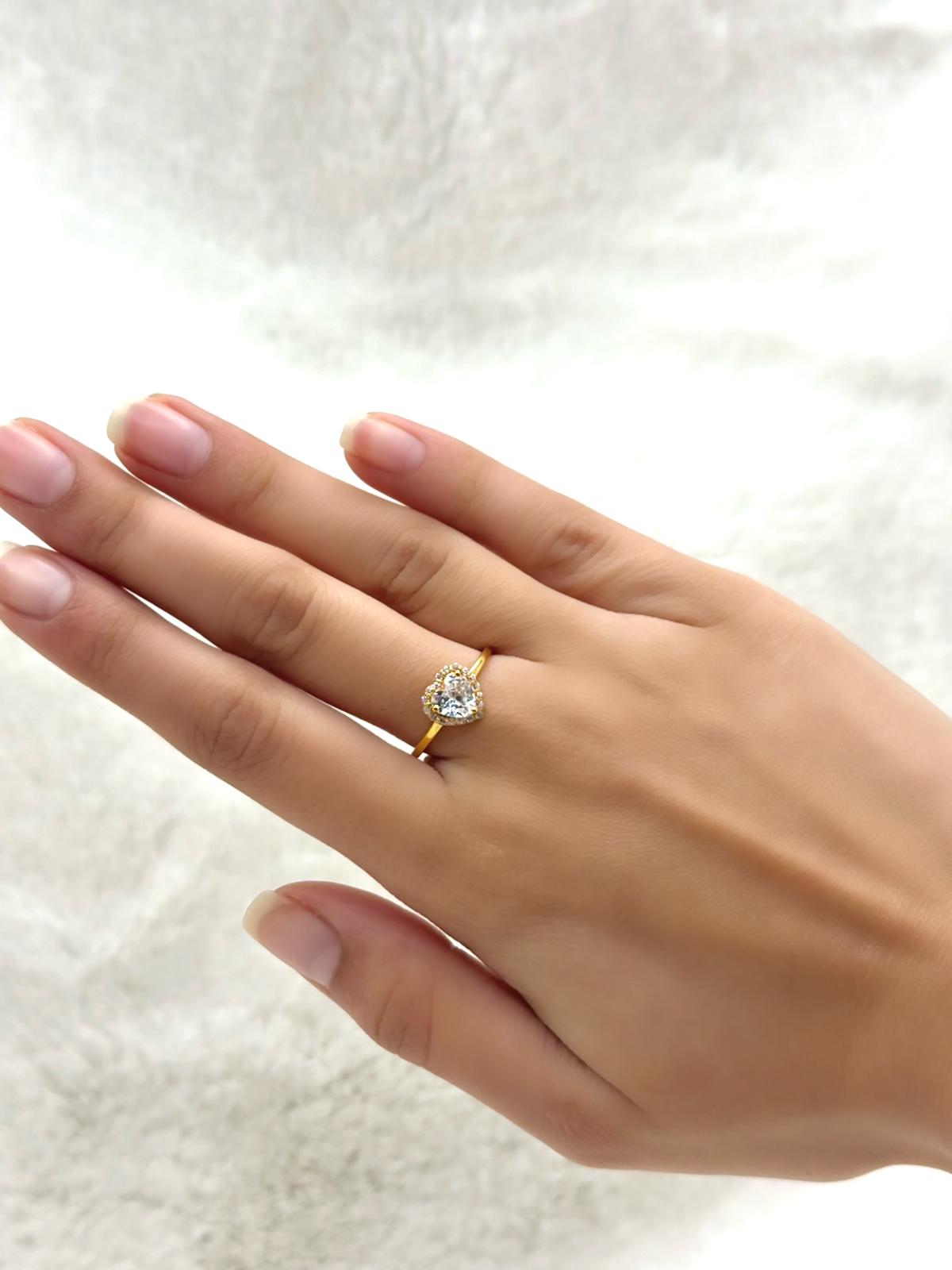 Queen Of Heart Ring- White