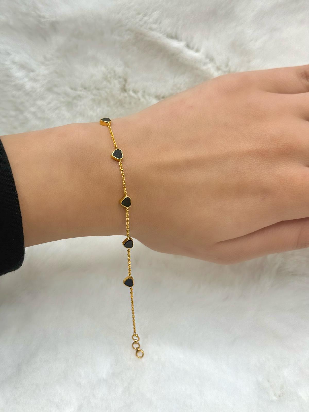 Queen of hearts bracelets - Black