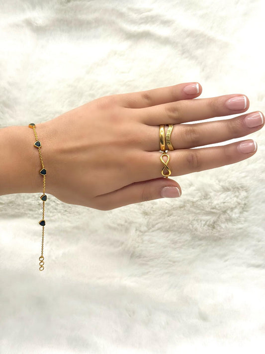 Queen of hearts bracelets - Black