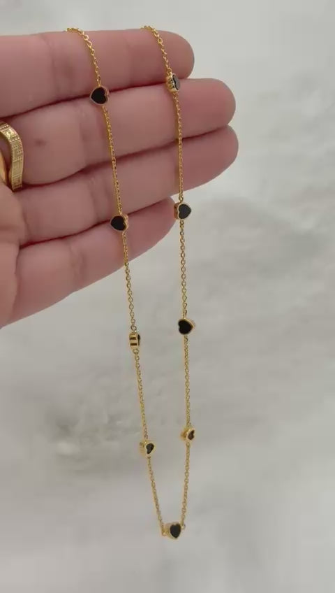 Queen Of Hearts Chain - Black