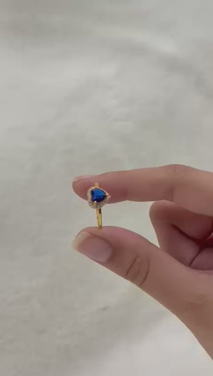 Queen Of Heart Ring- Blue